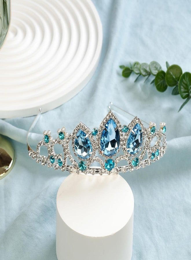 HEIKLN Princess Crown Crystal Tiara Sparkle Gold Crown Halloween Cosplay Hair Accessories Tiara Wedding Tiara for Women Sweet Birthday Gifts - Image 4